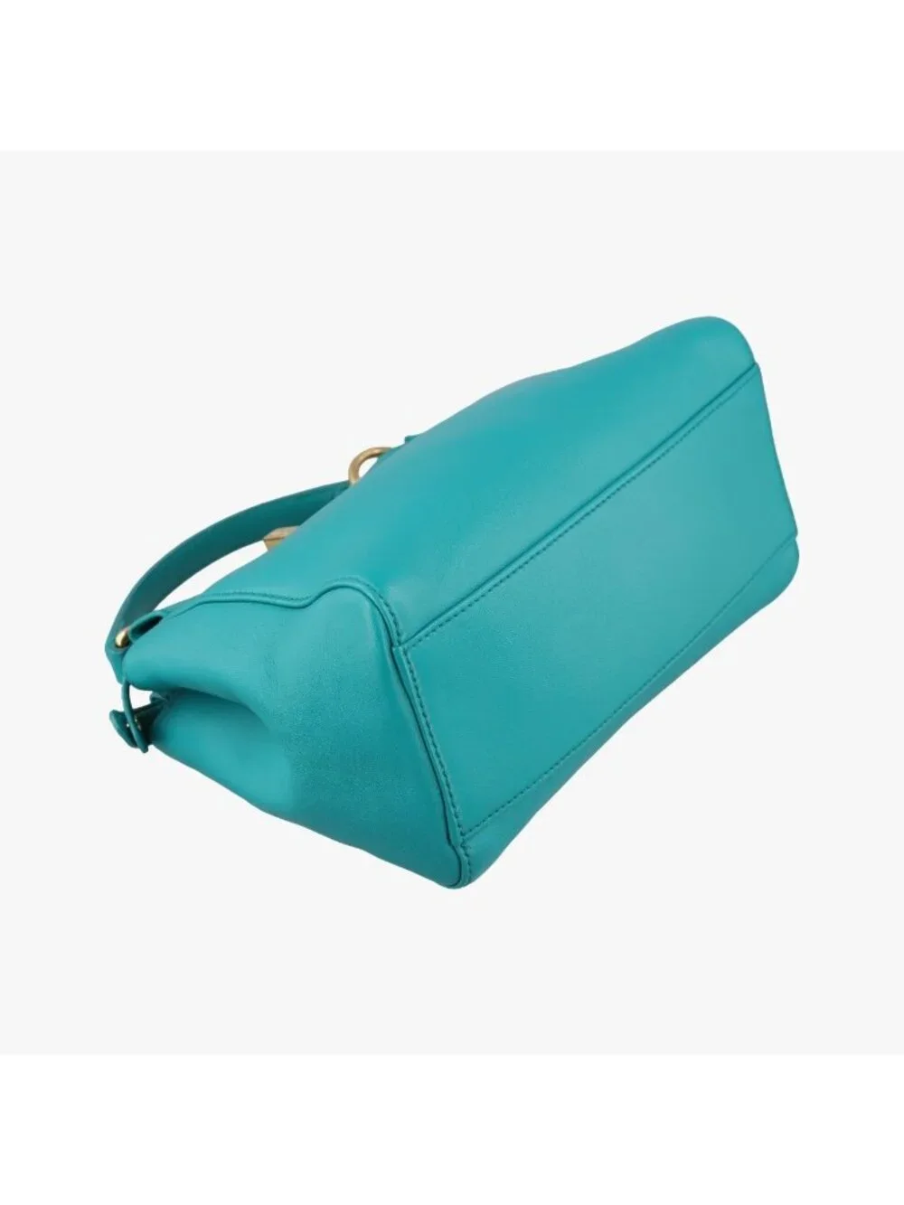 Fendi Peekaboo Mini Blue Leather Handbag